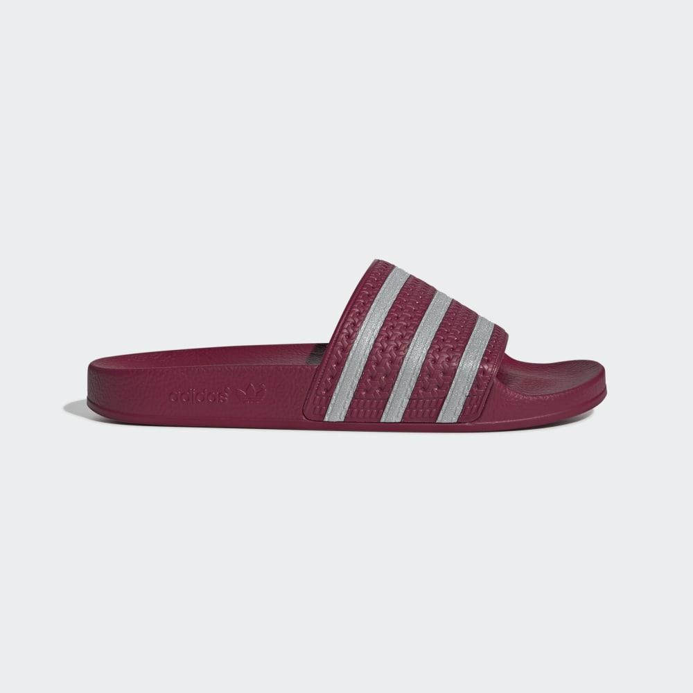 Papuci Adidas Adilette Barbati Romania - Visinii/Albi EE6184